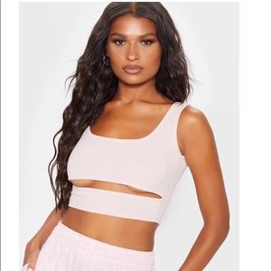 pretty little thing cropped cut out tank